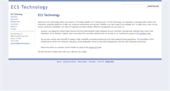 Desktop Screenshot of ecs-technology.com